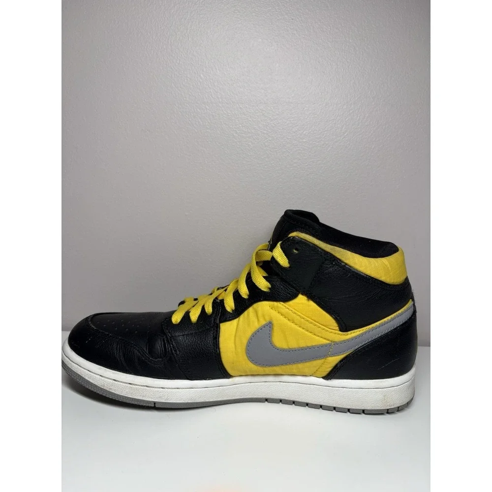 Nike Jordan 1 Retro Mid Phat 364770-050 Black Yellow Men's Sneakers - Size‎ 9.5